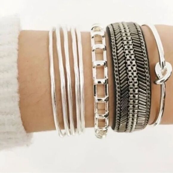 Stella & Dot Silver Cage Cuff Bracelet - Picture 6 of 7